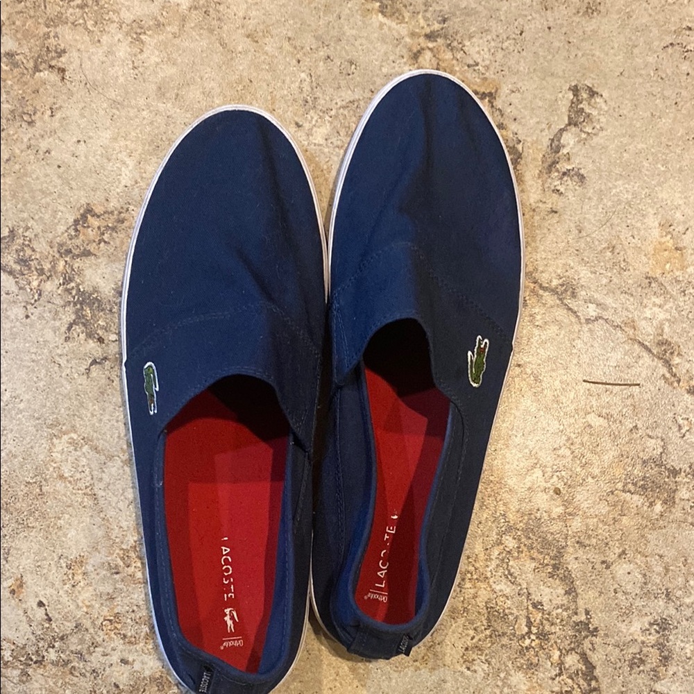 Lacoste Navy Slip-On Sneakers